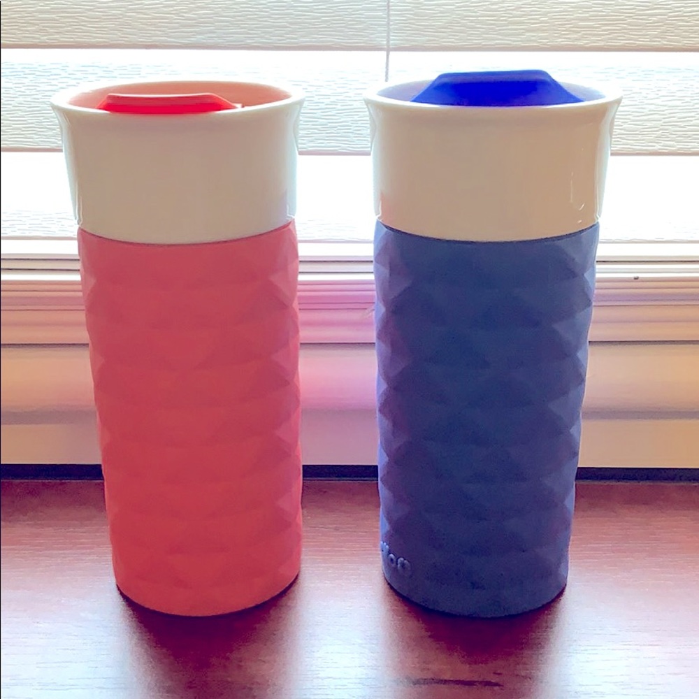 Ello ceramic tumblers with lid & silicone sleeve